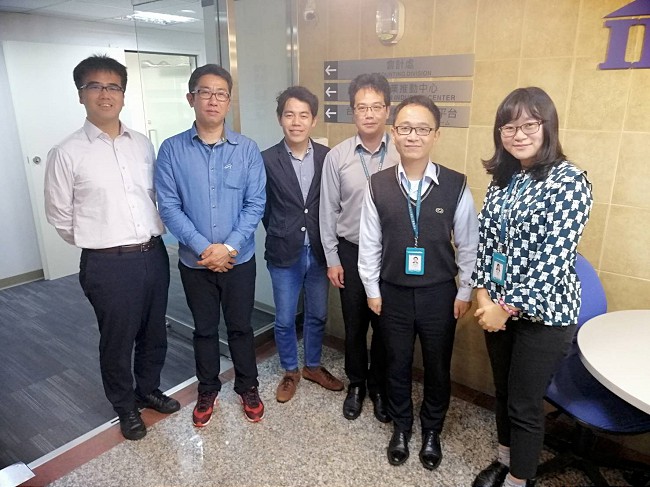 圖：圖：左一：靜岡縣駐台辦事處内藤晴仁副處長；左二：MASUDA TECHNO株式會社蒲原慎也經理；左三：MASUDA TECHNO株式會社枡田義高代表取締役；右一：TJPO劉玄秋專員；右二：TJPO陳品成專員；右三：TJPO張明東經理