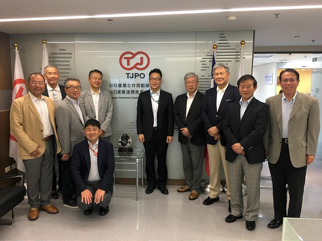 圖:グローバル日本電機企業により組織された「日本電機インハウス会」理事会代表一行の台湾視察、TJPOと日台企業連携促進。